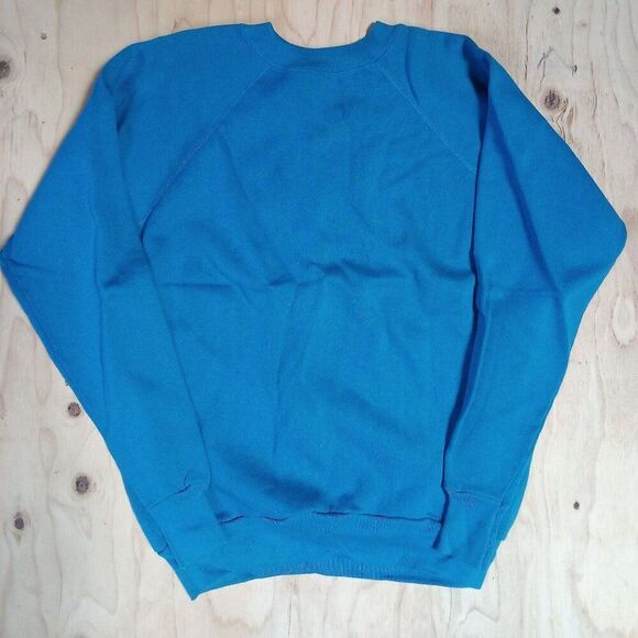 Deadstock Vintage I.C.U. Blank Crewneck Sweatshirt Blue - Picture 2 of 5